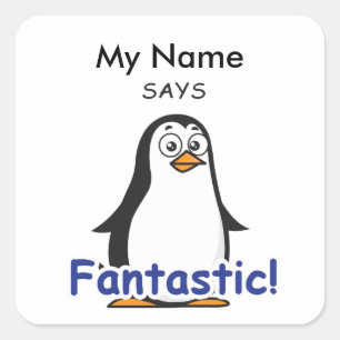 Zoo Penguin - Fantastic! Square Sticker