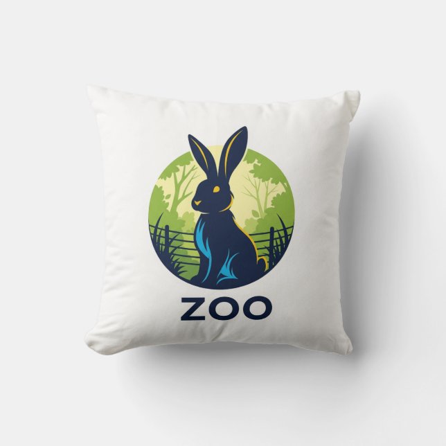 Zoo Rabbit Adventures Logo Cushion (Front)