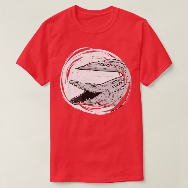 Zoo Reptile Africa Animal Crocodile T-Shirt (Design Front)