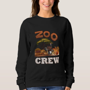 Zoo Safari Crew Squad Animal Team Zoologist Keeper Sweatshirt