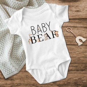 Zoo Safari Nursery Animals Baby Bear Bodysuit