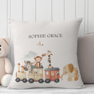 Zoo Safari Nursery Animals Baby Cushion