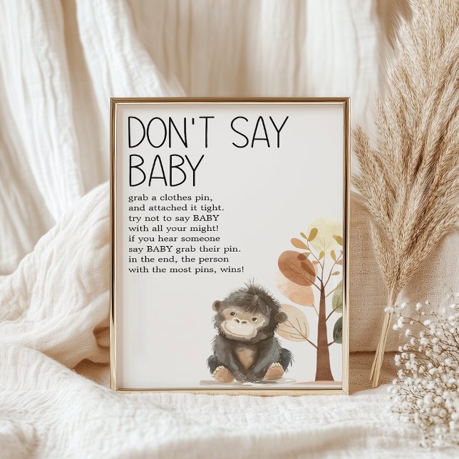 Zoo Safari Nursery Animals Baby Shower Game Poster (Creator Uploaded)