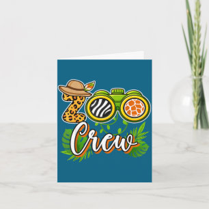 Zoo squad team crew jungle safari wildlife card