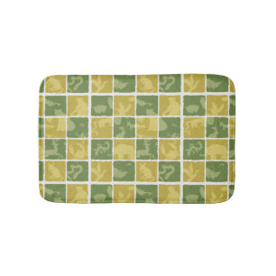zoo themed pattern bath mat