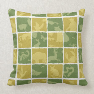 zoo themed pattern cushion