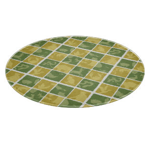 zoo themed pattern cutting board