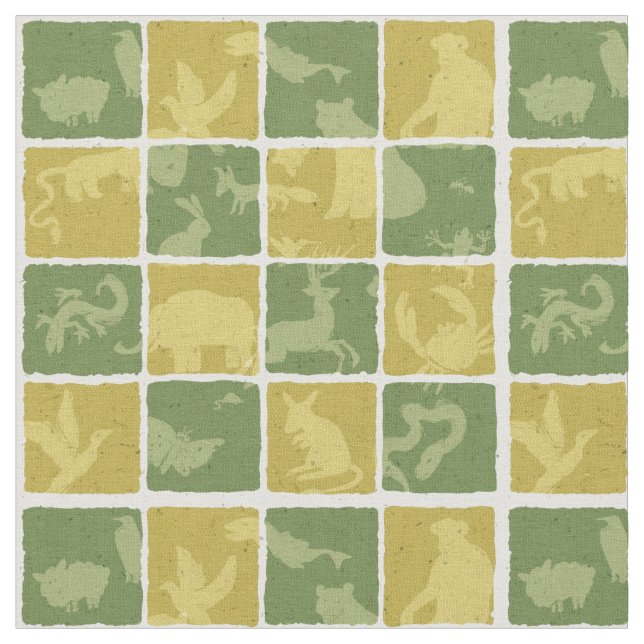 zoo themed pattern fabric (Close Up)