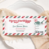 Zoo Trip Christmas Gift Ticket Voucher