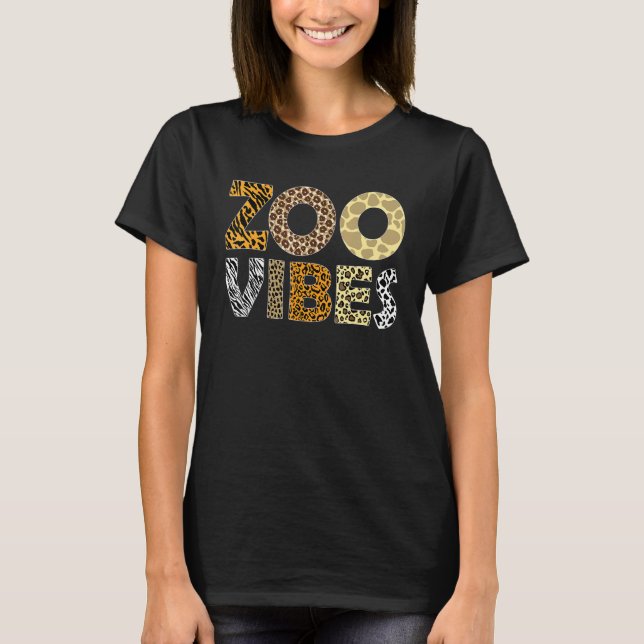 Zoo Vibes Leopard Animal Print Safari Wildlife Ani T-Shirt (Front)