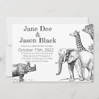 Zoo Wedding Invitation
