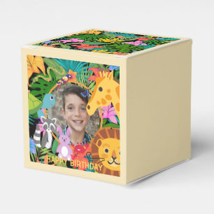 Zoo Wild Animal Jungle Safari Kids Birthday Favour Box