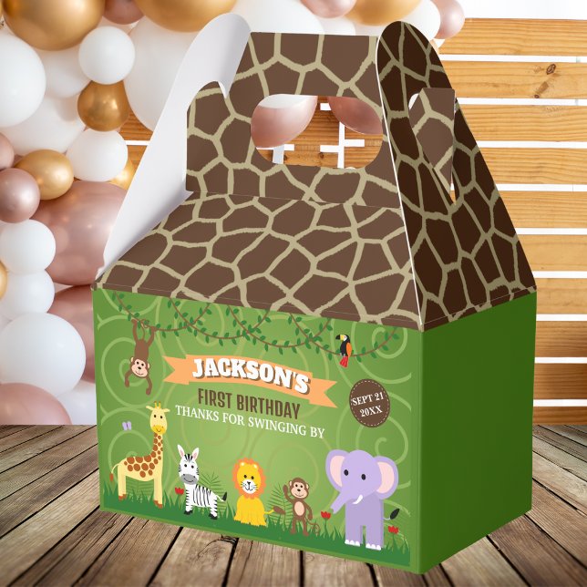 Zoo Wild Animal Jungle Safari Kids Birthday  Favour Box (Creator Uploaded)