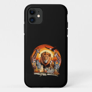 Zookeeper African Animals Design Cute Zoo Art iPhone 11 Case