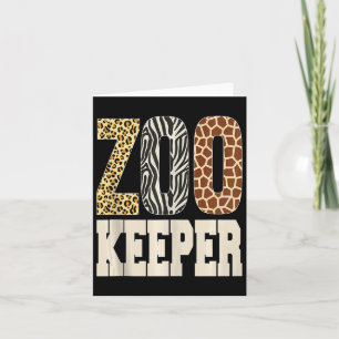Zookeeper Animals Zoo Wildlife Lover Safari Savann Card