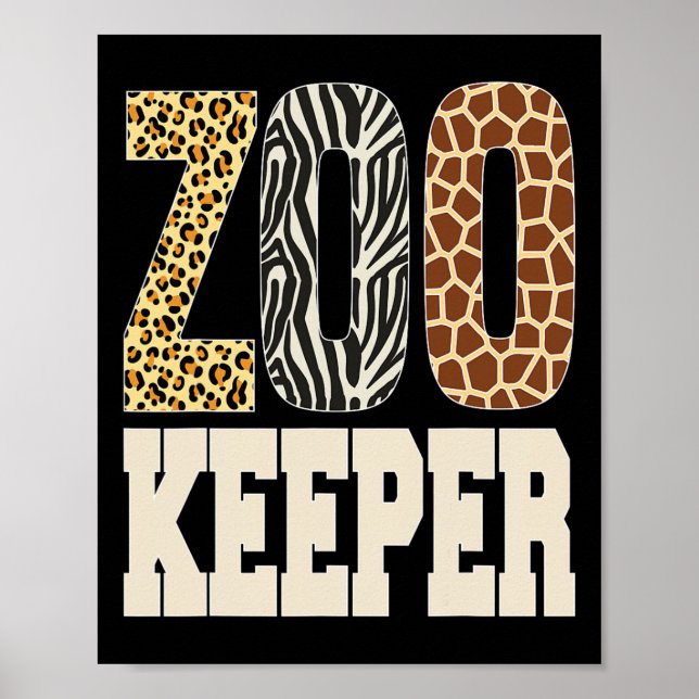 Zookeeper Animals Zoo Wildlife Lover Safari Savann Poster (Front)