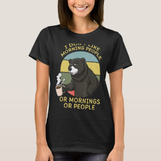 Zookeeper Coffee Drinker Caffeine   Wildlife Bear T-Shirt