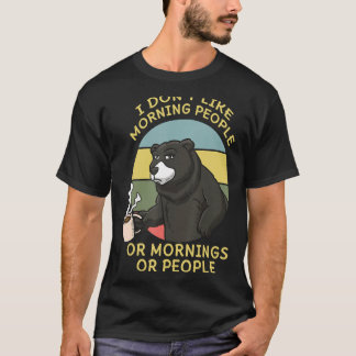 Zookeeper Coffee Drinker Caffeine   Wildlife Bear T-Shirt