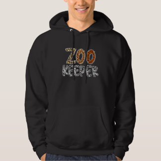 Zookeeper Costume African Animals Zebra Wild Print Hoodie