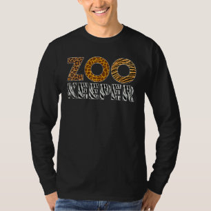 Zookeeper Costume African Animals Zebra Wild Print T-Shirt