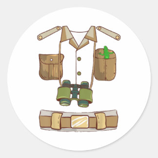 Zookeeper Costume DIY Classic Round Sticker