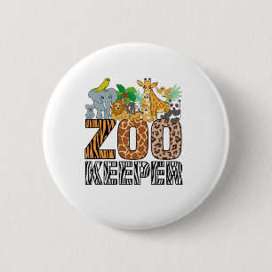Zookeeper Costume Zebra Wild Print African Animal 6 Cm Round Badge