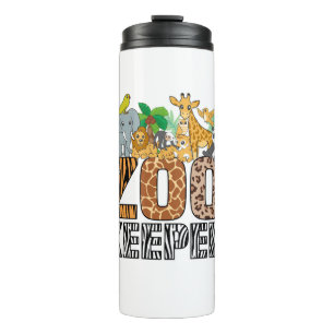 Zookeeper Costume Zebra Wild Print African Animal  Thermal Tumbler