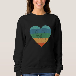 Zookeeper Retro Heart Sea Cow Sea Animal Women Man Sweatshirt