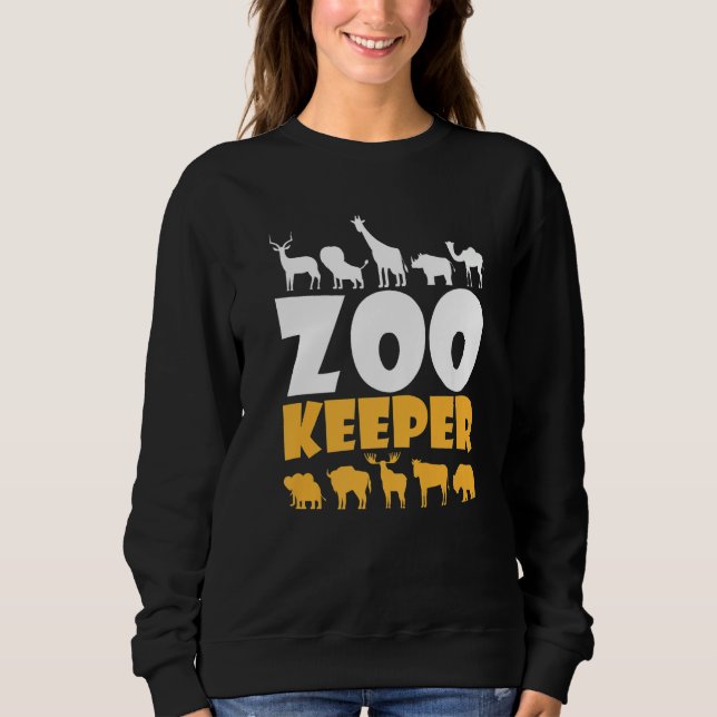 Zookeeper Safari Animal Wildlife Zoologists Savann Sweatshirt (Front)