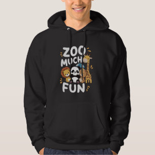 Zookeeper Safari Zoo Much Fun Animals Lion Panda Hoodie