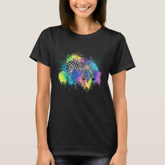 Zookeeper Wildlife Animal Lover Zebra Horse Abstra T-Shirt