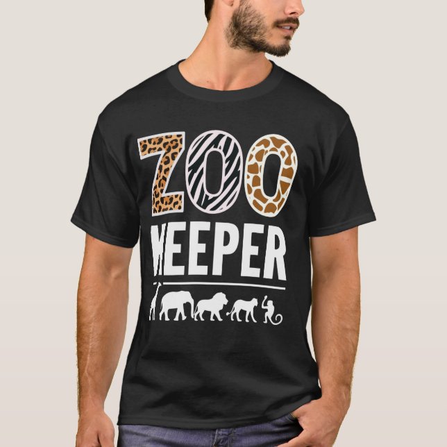 Zookeeper Zoo Animals Zoo Keeper Zoos T-Shirt (Front)
