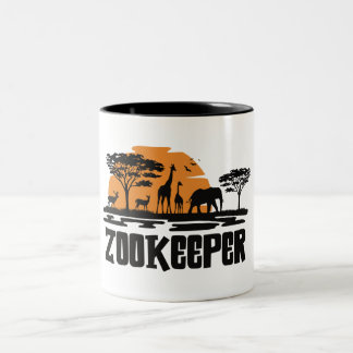 Zookeeper, Zoo Keeper Two-Tone Coffee Mug