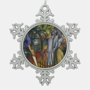 Zoological Garden I Snowflake Pewter Christmas Ornament