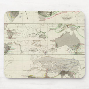 Zoological geography mouse pad