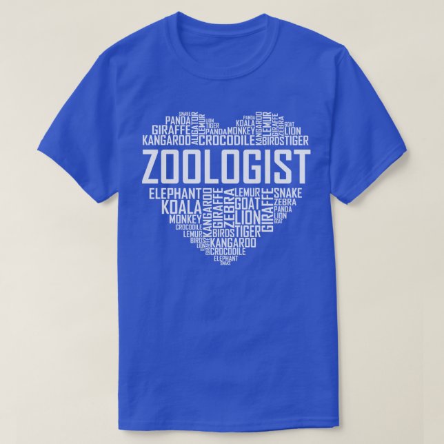 Zoologist Heart T-Shirt (Design Front)