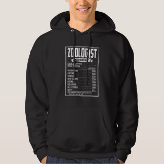 Zoologist Nutrition Facts Hoodie