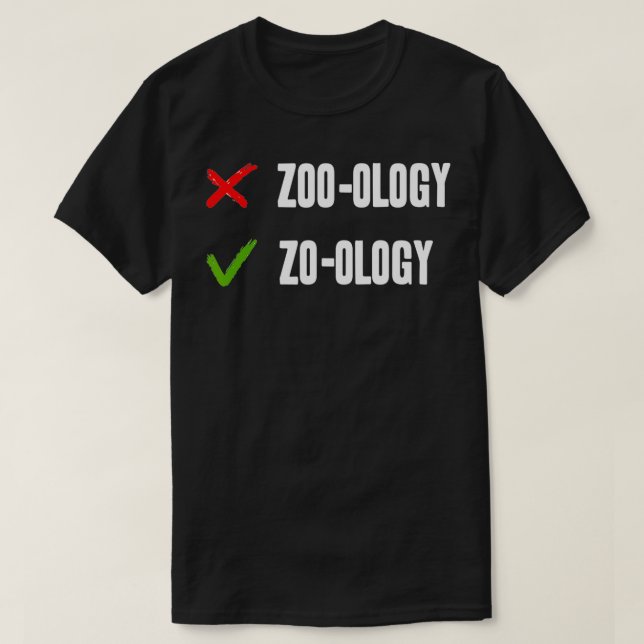 Zoology Pronunciation Guide  T-Shirt (Design Front)