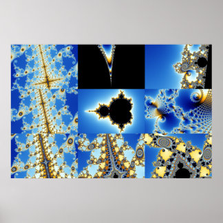 Zoom03 Composite 8 +Boxes Blue Poster