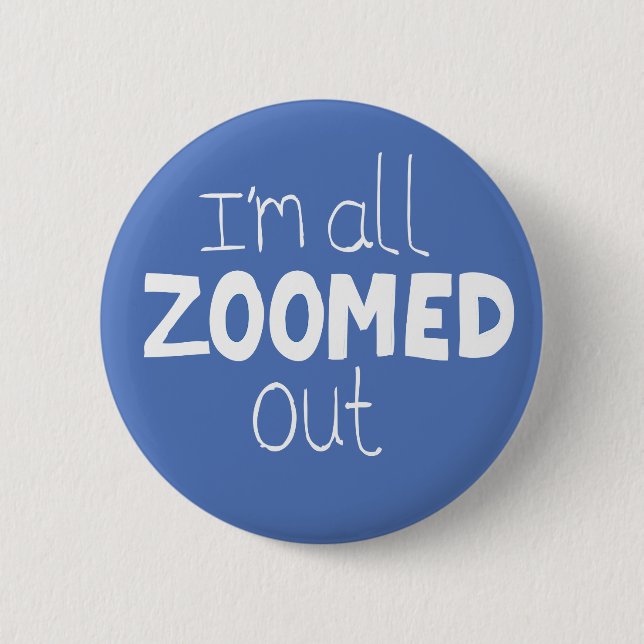 Zoom badge Social internet zoomed out pin (Front)