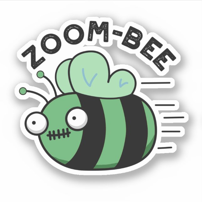 Zoom-bee Funny Halloween Zombie Bee Pun (Front)
