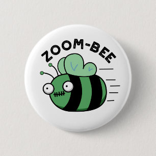 Zoom-bee Funny Halloween Zombie Bee Pun 6 Cm Round Badge