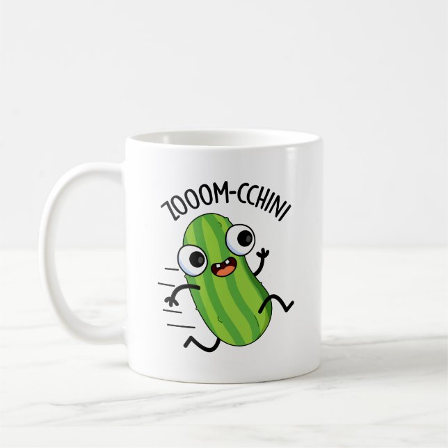 Zoom-cchini Funny Zucchini Pun  Coffee Mug (Left)