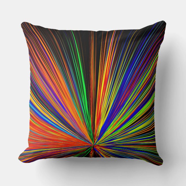 Zoom Colour Boom Rainbow Multicolor Cushion (Front)