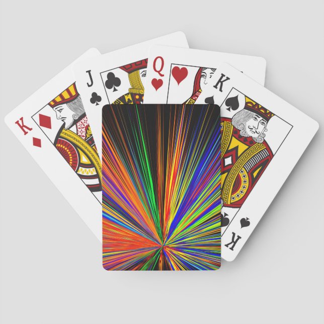 Zoom Colour Boom Rainbow Multicolor Playing Cards (Back)