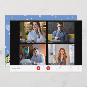 Zoom Meeting Christmas Photo Funny Holiday CARD