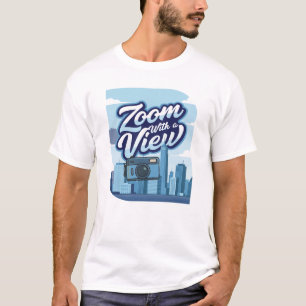 Zoom With a View Camera Cityscape T-Shirt Design