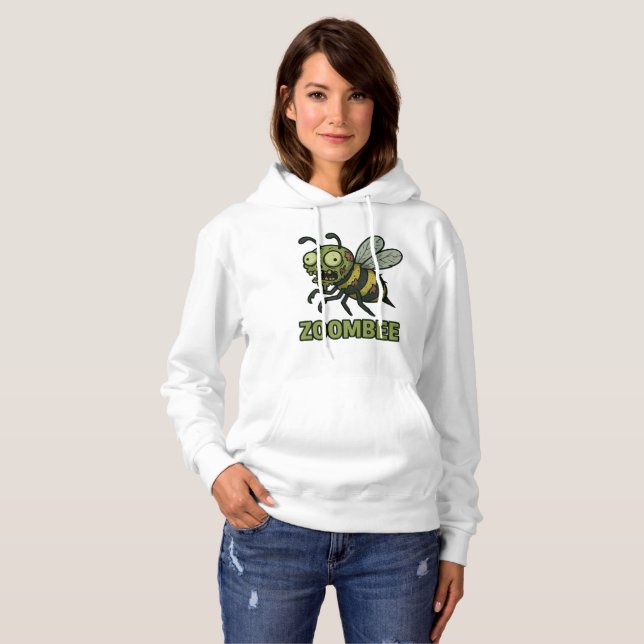  Zoombee – Funny Zombie Bee Cartoon Design Hoodie (Front Full)