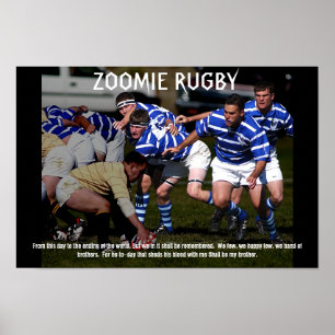 ZOOMIE RUGBY POSTER