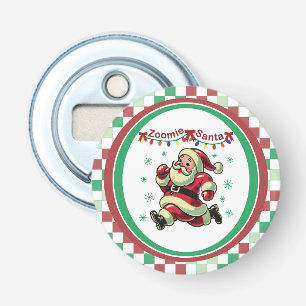 Zoomie Santa Christmas Bottle Opener